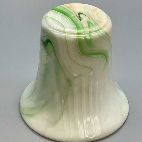 1940s Akro Agate Slag Glass Vase Pot Art Deco - Picture 11 of 16